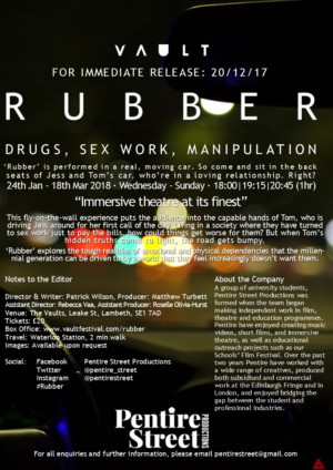 Pentire St Productions Presents RUBBER, an Immersive Show in a Car  Image