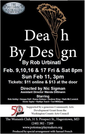 Potomac Playmakers Present DEATH BY DESIGN 