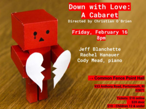 JMG Theater is Presenting DOWN WITH LOVE: A CABARET  Image