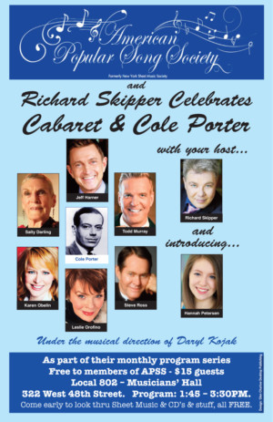 Richard Skipper Comes to The American Popular Song Society This Saturday Image