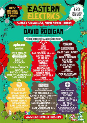 Eastern Electrics Announce Sunday Line-Up Image