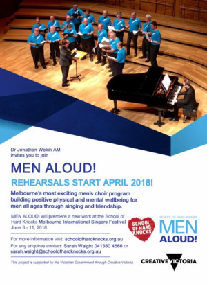 Register Now For MEN ALOUD! Starting Sunday 15 April In Fitzroy 