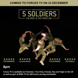 Five Dancers Tell The Stories Of Frontline Soldiers From An Army Drill Hall in Rosie Kay Dance 5 SOLDIERS 