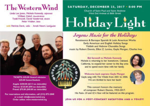 The Western Wind Vocal Sextet presents HOLIDAY LIGHT Image