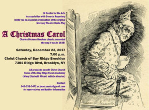 HUMBUG! The Mercury Theater's A CHRISTMAS CAROL presented By The M Center 