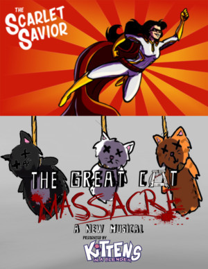 Write Act and Back Table ink. Announce THE SCARLET SAVIOR and THE GREAT CAT MASSACRE Image