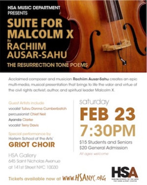 HSA Presents SUITE FOR MALCOLM X: The Resurrection Tone Poem Image