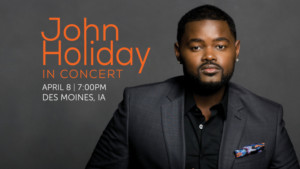 Acclaimed Countertenor John Holiday To Perform In Des Moines 
