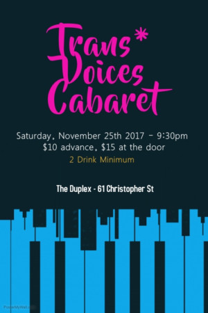 First TRANS* VOICES CABARET to Play The Duplex Image