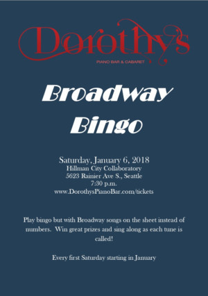 BROADWAY BINGO to Kick Off This January at Dorothy's Image