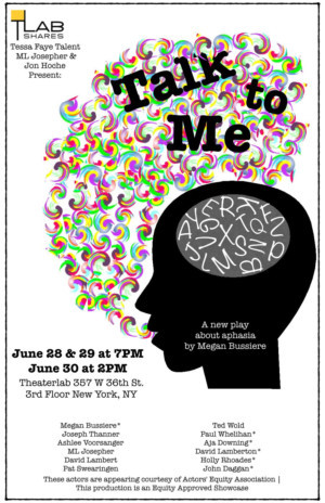 New Play About Aphasia TALK TO ME Debuts In New York Image
