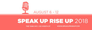 Second Annual SPEAK UP, RISE UP Storytelling Festival  To Play The Tank  Image