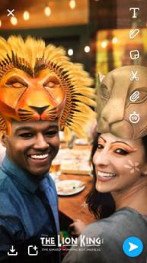 Just Can't Wait to Be King? THE LION KING Debuts Broadway's First-Ever Snapchat Lens Image