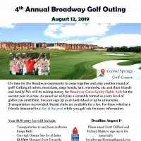 4th Annual Broadway Golf Outing Announced At Crystal Springs Golf Club and Resort Photo