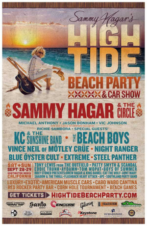 KC And The Sunshine Band Joins Lineup For Sammy Hagar's Second Annual 'High Tide Beach Party & Car Show' Image