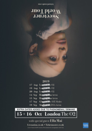 Ariana Grande Adds Additional London Dates to Sweetener World Tour Due to Overwhelming Demand  Image