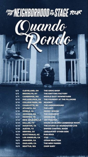 Quando Rondo Sets FROM THE NEIGHBORHOOD TO THE STAGE TOUR Image