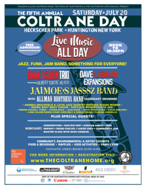Fifth Annual Coltrane Day Music Celebration Returns to Huntington's Heckscher Park 