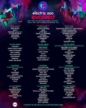 ELECTRIC ZOO: EVOLVED Announces Stage By Stage Daily Line-Ups Image