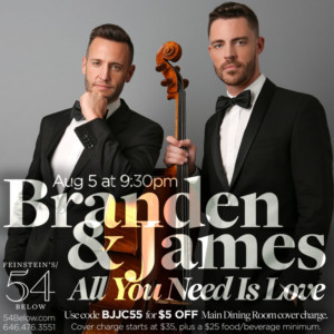 Branden and James Return To Feinstein's/54 Below This August Image