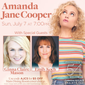 Amanda Jane Cooper Returns to 54 Below with Guests Ginna Claire Mason and Emily Koch 