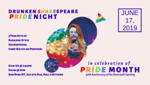 The Night Shift Theatre Company Presents Drunken Shakespeare: PRIDE Night 