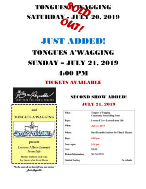 Burt Reynolds Institute Adds Second TONGUES A'WAGGING Show Image