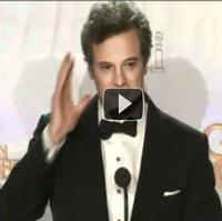 STAGE TUBE: Colin Firth at the Golden Globes Video