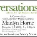 Marilyn Horne Takes Part In Music For All Seasons' Conversations Series 10/14 Video