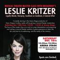 Leslie Kritzer Gives Musical Theater Masterclass In DC 12/18 Video