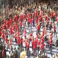 STAGE TUBE: GODSPELL Flash Mob in Times Square