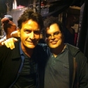 Photo Flash: Charlie Sheen Backstage at THE BOOK OF MORMON!