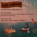 Janet Kane and Roberta Miles Host CAFE CABARET, 3/16