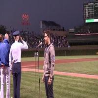 STAGE TUBE: Josh Young Sings National Anthem at Wrigley Field! Video
