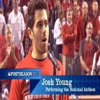 STAGE TUBE: Josh Young Sings National Anthem at National League Division Series Video