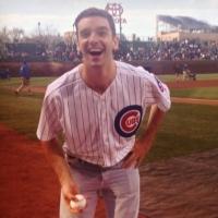 Photo Flash: BUYER & CELLAR's Michael Urie Throws First Pitch at Wrigley Field