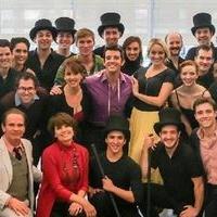 Photo Flash: Michael Urie Poses With TOP HAT Cast at 42nd Street Video