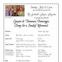 The Garibaldi-Meucci Museum Presents SONGS FOR A SUNDAY AFTERNOON On the Lawn, 7/27