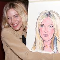 Photo Coverage: CABARET's Sienna Miller Gets Immortalized with a Sardi's Caricature!