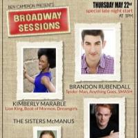 Kimberly Marable, Brandon Rubendall and More Set for BROADWAY SESSIONS, 5/22 Video