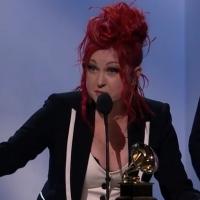 VIDEO: Watch Cyndi Lauper Accept KINKY BOOTS' 2014 GRAMMY Award for Best Musical Theater Album!