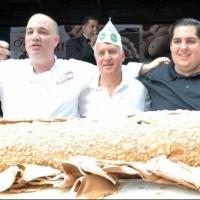 Photo Coverage: Ferrara Makes Worlds Largest Cannoli - 12 Feet Long and 348 pounds Video