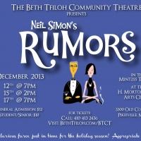 Beth Tfiloh Community Theatre Presents Neil Simon's RUMORS, Now thru 12/17 Video