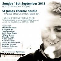 Jonathan Reid Gealt to Play St James Studio Theatre, 15 Sept. Video