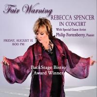 Rebecca Spencer to Make LA Concert Debut with FAIR WARNING at Upstairs at Vitello's,  Video
