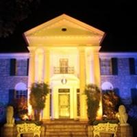 Elvis Presley's Graceland in Memphis Illuminated in Blue and Gold to Celebrate Memphi Video