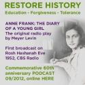 Levin's Original Dramatization of THE DIARY OF ANNE FRANK Podcast Set for 9/15-9/16 Video