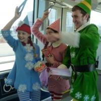 PHOTO FLASH: Buddy the Elf Brings Sparklejollytwinklejingley Joy to Houston METRORail Video