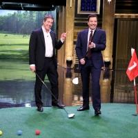 VIDEO: Hugh Grant & Charles Barkley Play Hallway Golf on TONIGHT SHOW Video