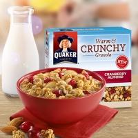 Taste the Crunchy Side of Oatmeal with Quaker Warm & Crunchy Granola